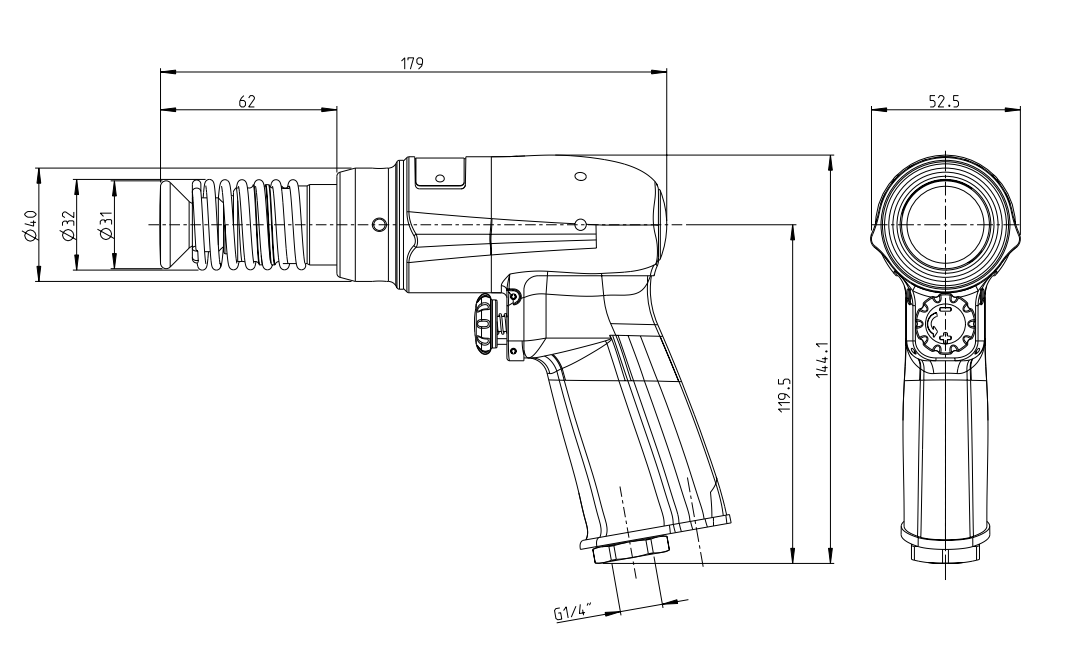 阿特拉斯RRH04P-12减震铆锤结构图 阿特拉斯RRH04P-12减震铆锤结构图
